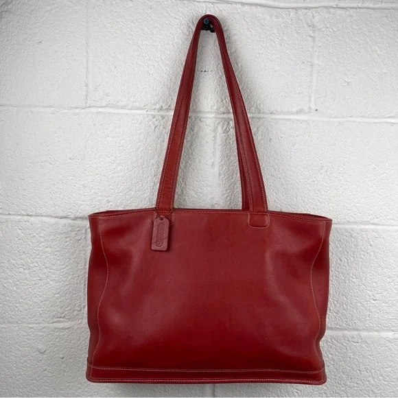 90’s OLD COACH TOTEBAG Vintage Coach Tote 1990s Leather Bag - Etsy